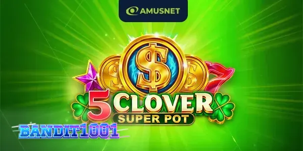 Tampilan visual slot Clover Super Pot dengan simbol keberuntungan